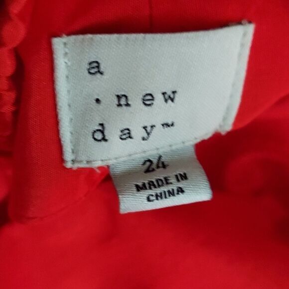 A New Day Flowy Halter Dress Size 24/22 NWT 3 Available 1 Orange/2 Cream - Picture 8 of 8